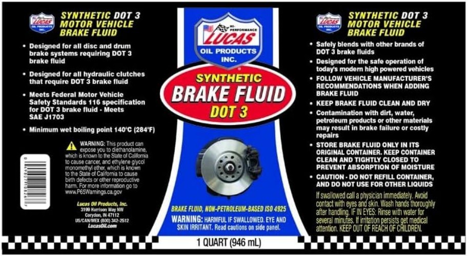 10826 Brake Fluid - 1 Quart