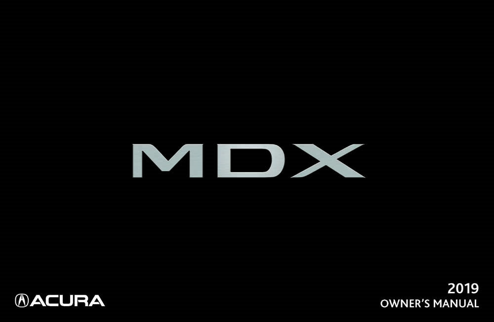 2019 Acura MDX Owner's Manual