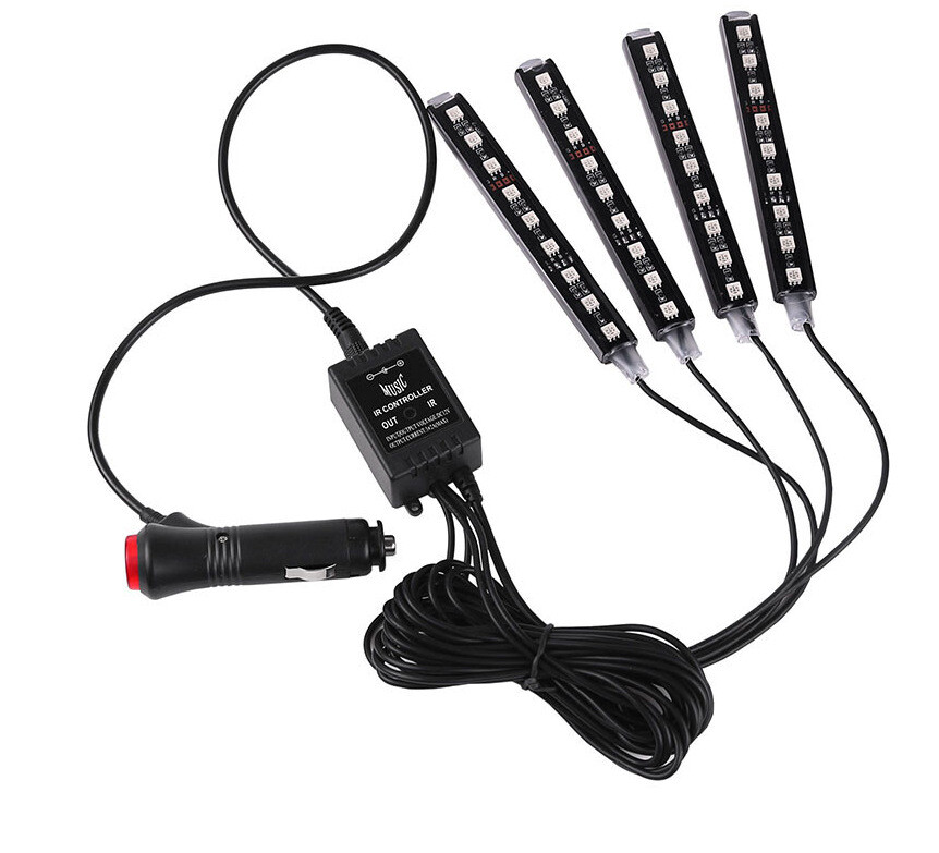 Car LED Strip Light Controller Car Interior cigarette lighter Atmosphere Lamp
