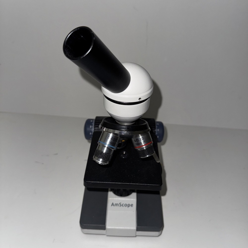 Amscope Microscope ! Missing Cords ! Medical Grade Black And White
