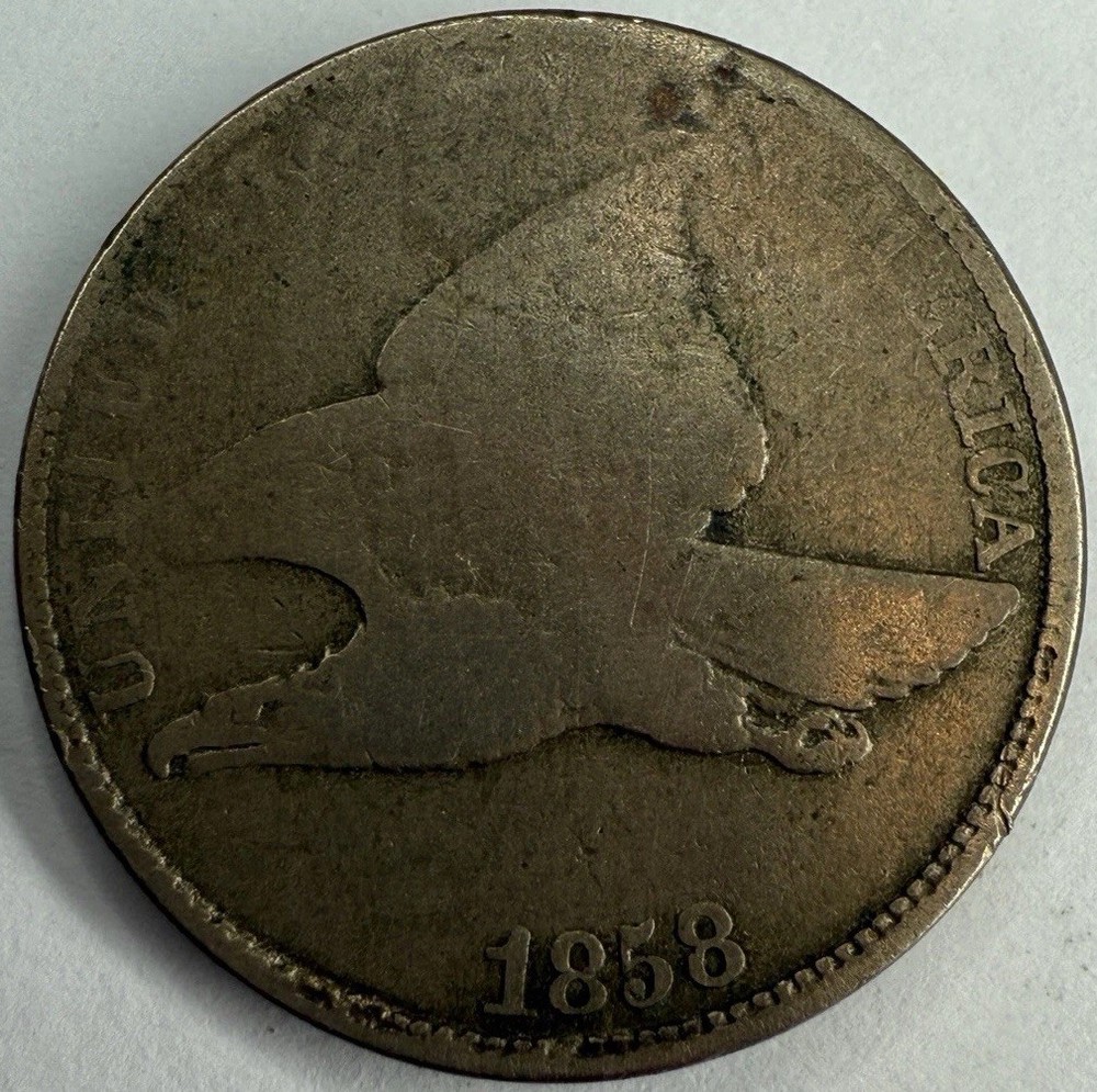 1858 Copper Nickel Flying Eagle Cent Exact Coin Imaged #FLY79
