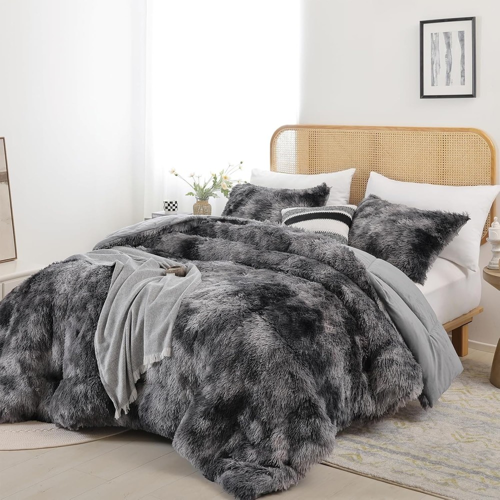 Luxury Fluffy Bedding Set - Soft Shaggy Queen