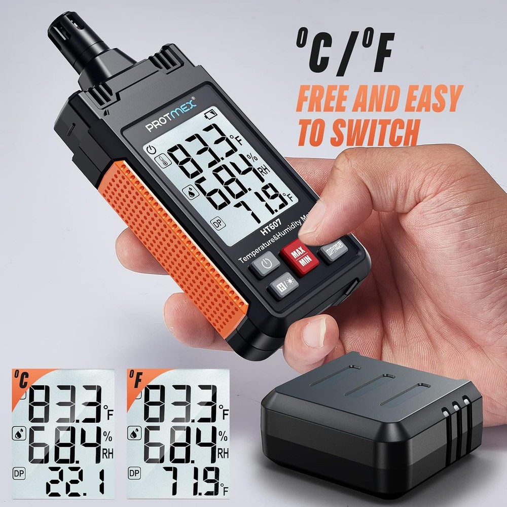 HT607 Temperature Humidity Meter High Precision Digital Hygrometer