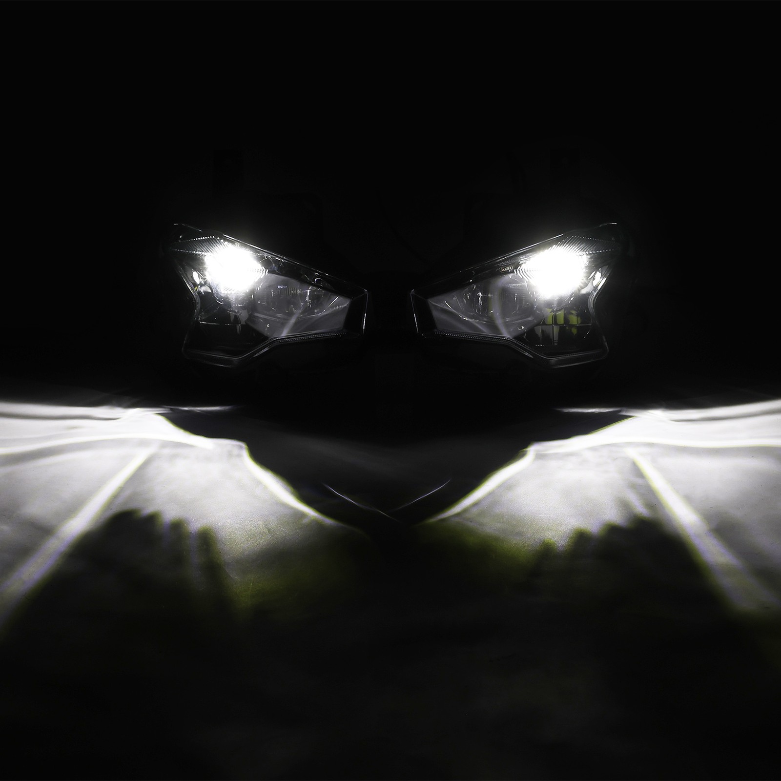 Front LED Headlight &Upper Fairing Stay Bracket Fit For Kawasaki Ninja 500 24-25