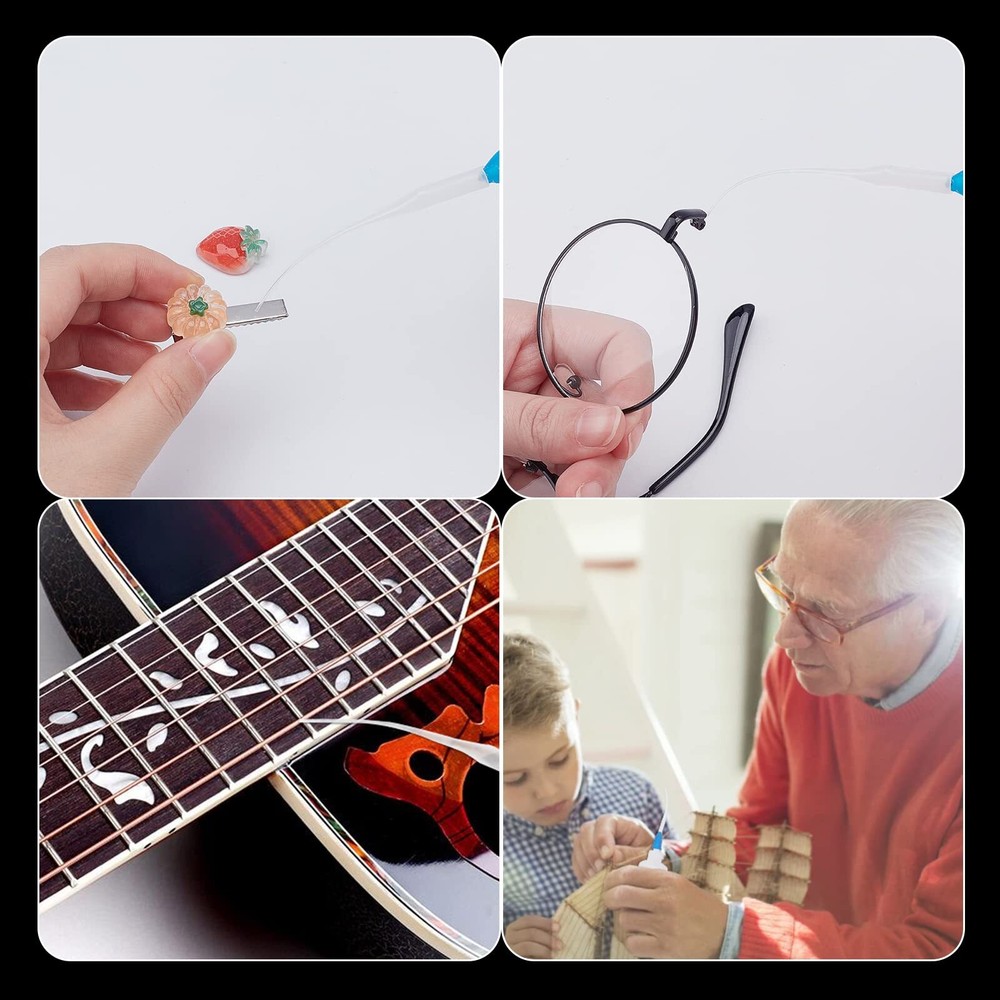 PH PandaHall Glue Tips 100pcs Plastic Glue Micro-Tips Glue Extender Precision