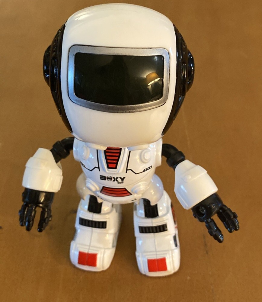 Brainstem Boxy Bot Series 1 White Robot - Touch Sensor Diecast Fully Posable