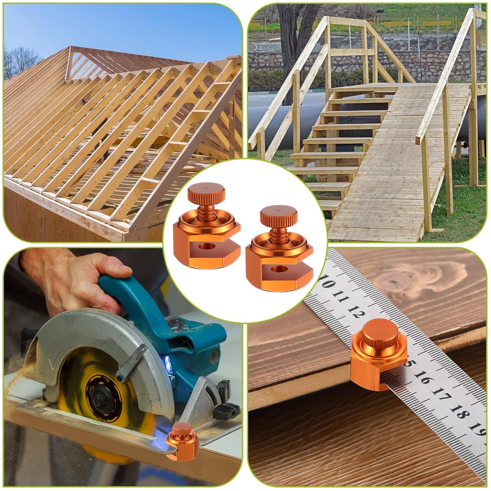 4 Pack Stair Gauge Set for Framing Layout Tool for Carpentry (Orange)