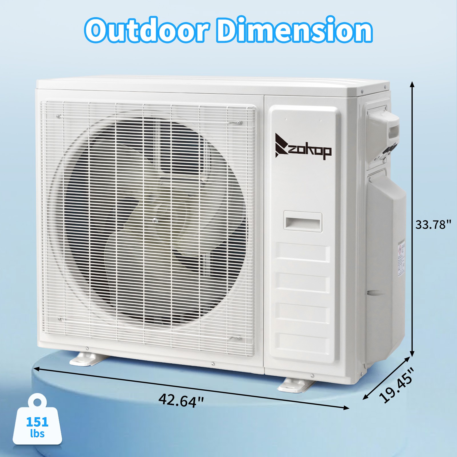 38000 BTU 2 Zone Mini Split Air Conditioner 20 SEER2 12K+24K Cool & Heat Pump