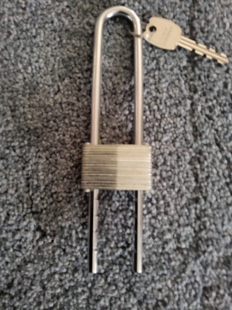 LOXEM Padlock, Keyed Different, Adjustable Shackle PREOWNED