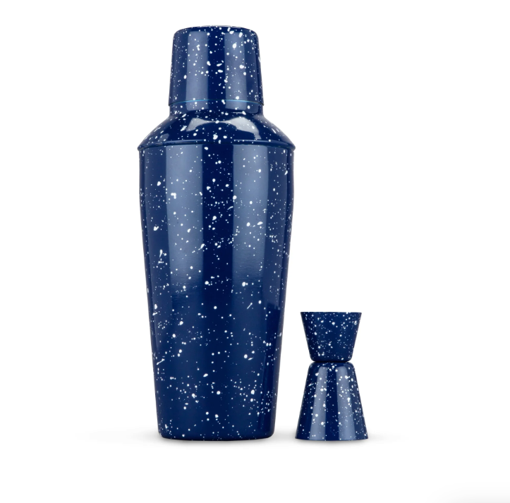 Foster & Rye Enamel Cocktail Shaker & Double Jigger Set BLUE Bartender Kit