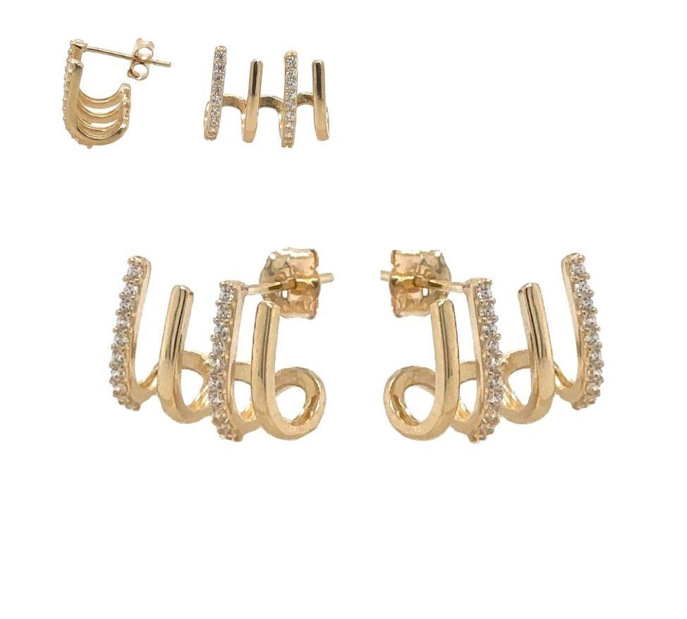 14K Yellow Gold Earrings Push Back