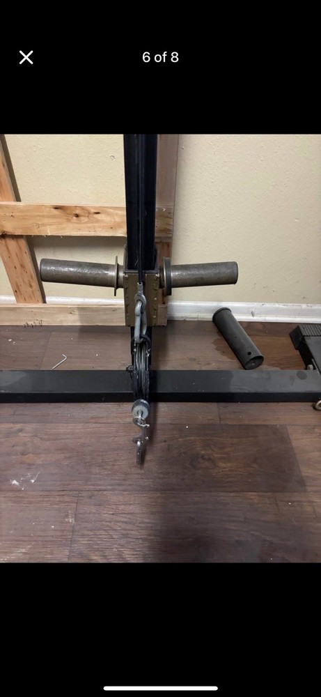 Nautilus Adjustable Squat Machine Power Rack w/ Pull-up Bar & Handle Attachment