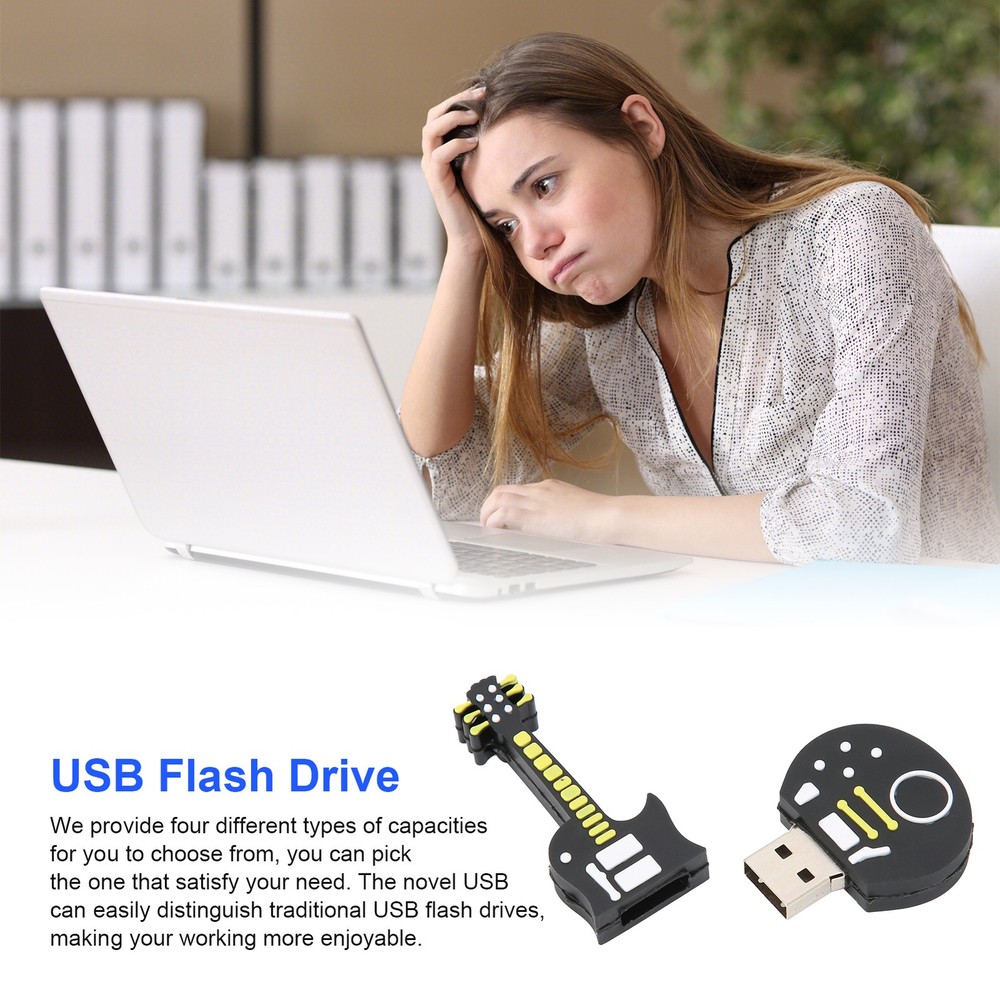 Cartoon GuitarShaped Flash Disk For Data Storage And Sharing Trending