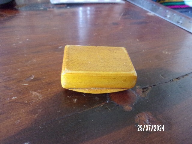 Antique Wood Treen Snuff Box, Making Bacon