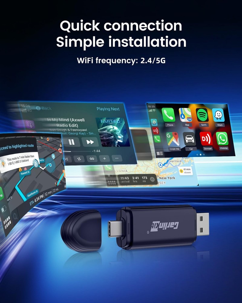 Mini SE Pro Wireless Adapter for OEM Wired CarPlay & OEM Wired Android Auto,C...