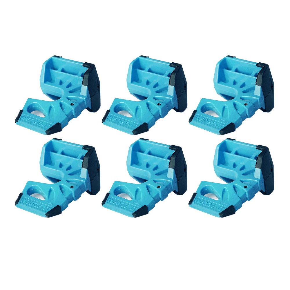 Wedge-It - The Ultimate Door Stop - Blue (6 Pack)