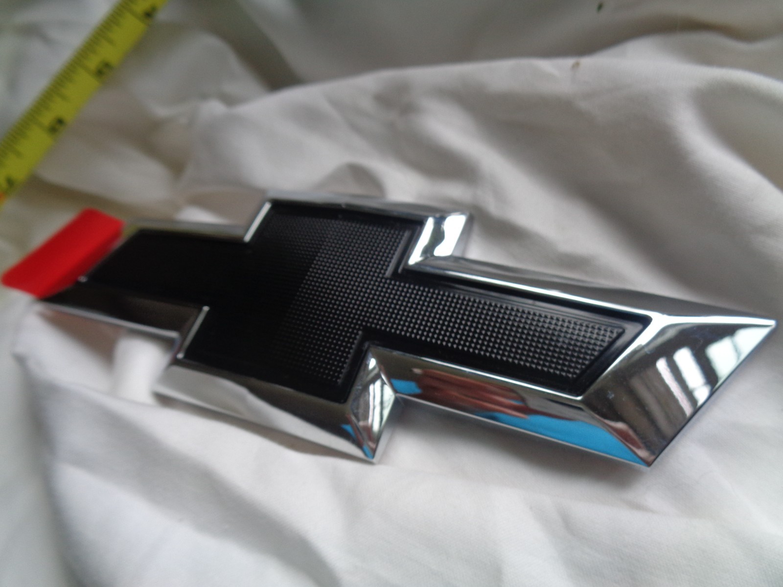 GENUINE GM CHEVY CHEVROLET BOWTIE EMBLEM - BLACK / CHROME ORIGINAL OEM NEW!