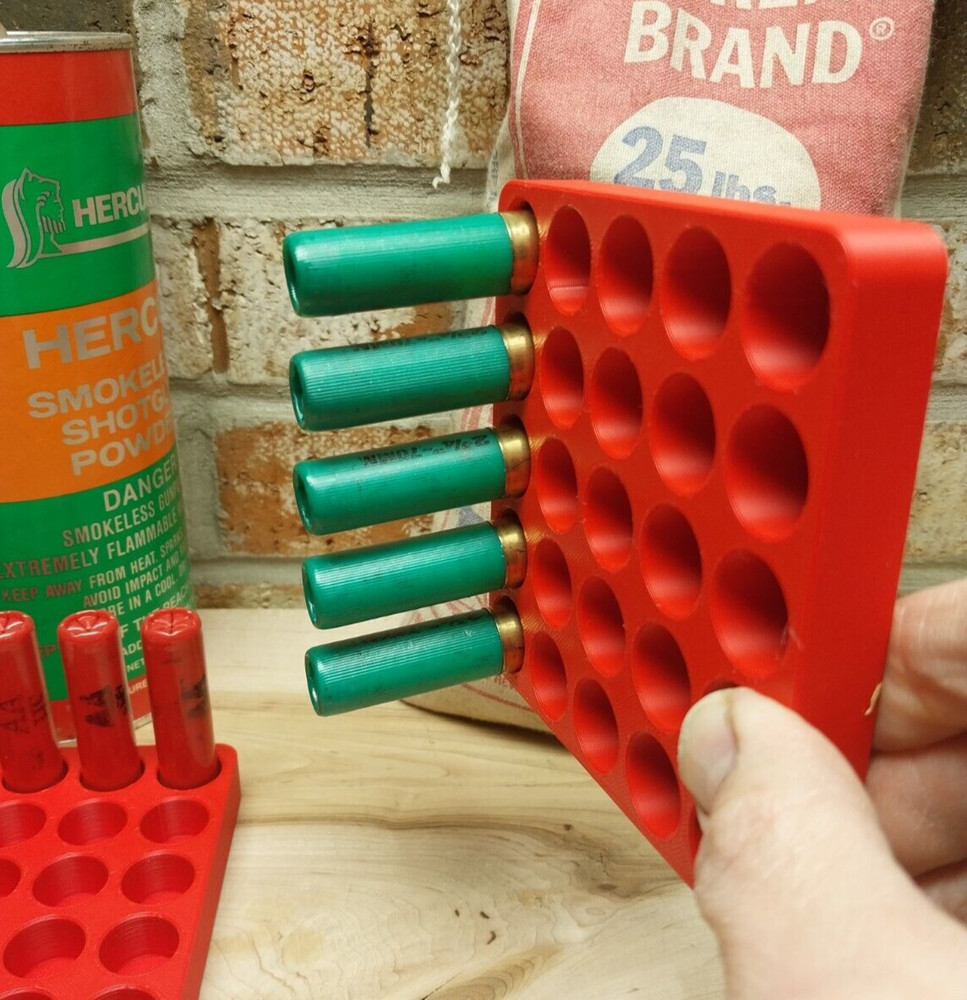 28 Gauge Shot Shell Reloading Tray/Block 25 Shells - 2 Pack