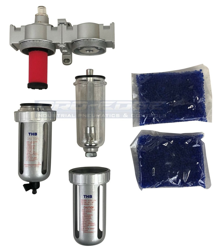 1/2" COMPRESSED AIR INLINE FILTER & DESICCANT DRYER COMBINATION