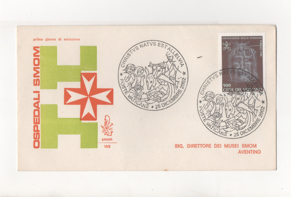 SMOM - FDC - 2002 - CHRISTMAS