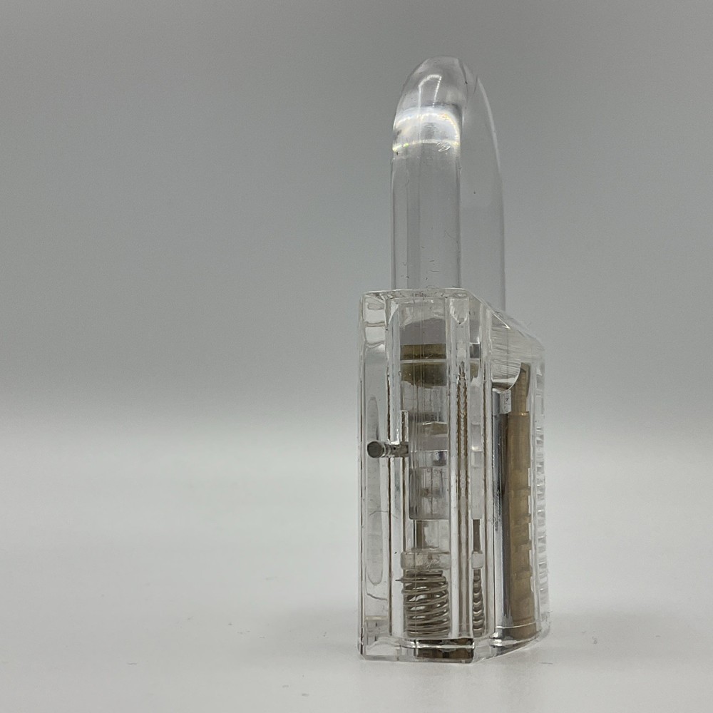 Transparent Practice Padlock For Training Purposes Case Does Not Lock.