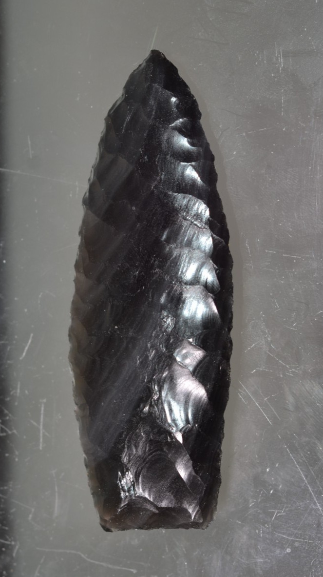Authentic Modern Reproduction of Pre 1600 Pacific Northwest Obsidian Arrowhead