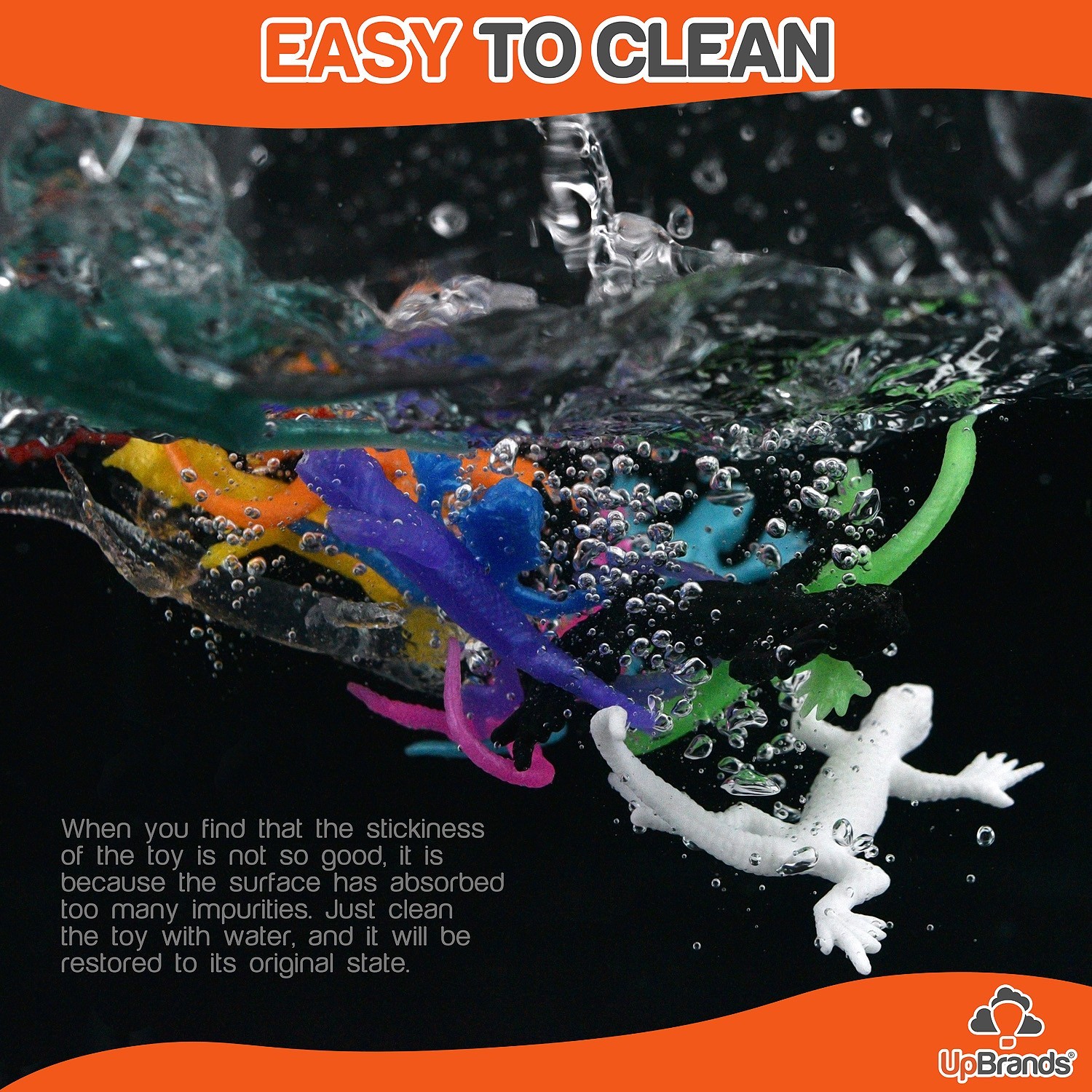 UpBrands 2880 Pack Bulk Super Stretchy Lizard Toys – 12 Colors, 3” Gecko Set