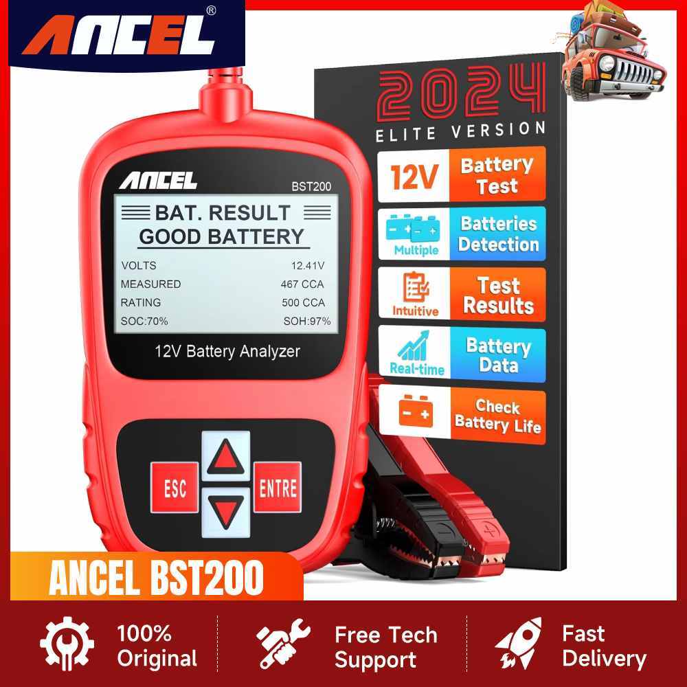 ANCEL BST200 12V Car Battery Load Tester Charging System Analyzer 100-1100CCA