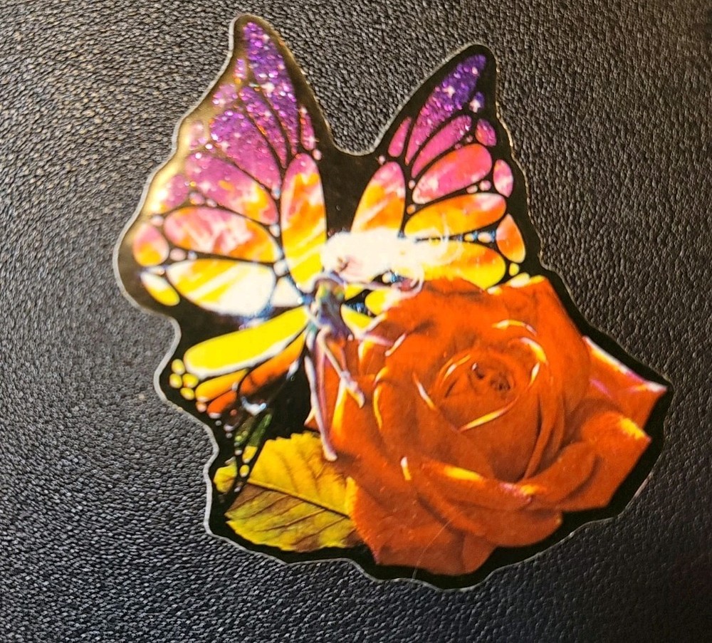 Vintage Pixie, Fairy Rose Vending Machine Glitter Sticker