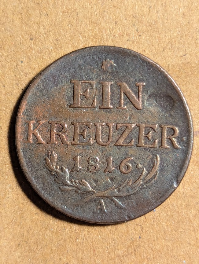 1816-A Austria Ein Kreuzer