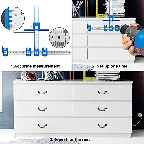Cabinet Hardware Jig Drawer Pull Jig Template Tool Set for Handles and Pulls