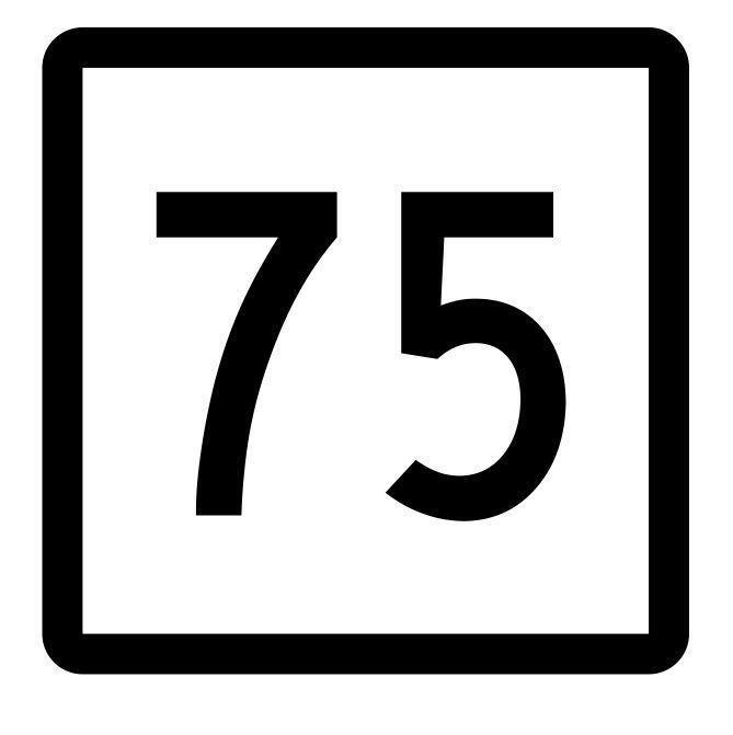 Connecticut State Highway 75 Sticker Decal