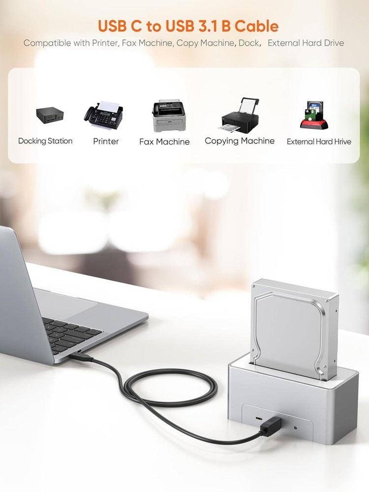 CableCreation USB C to B 3.1 Cable 3FT, Type B C 10Gbps 3FT