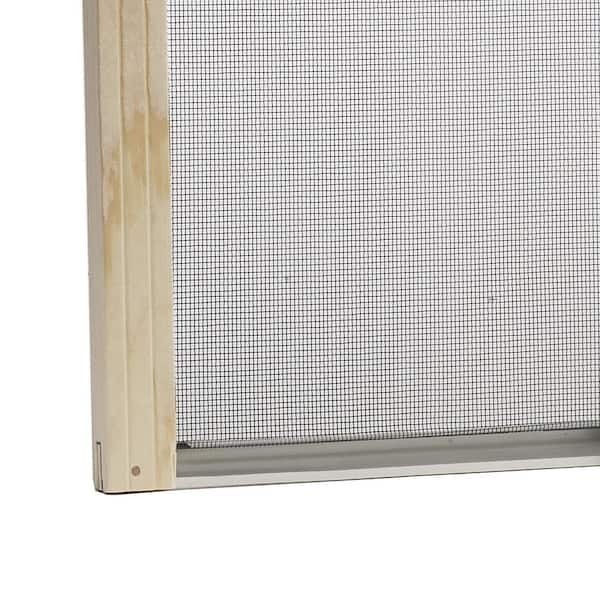 Adjustable Window Screen Wood Frame Clear Mesh Expandable Multiple Sizes 10-24 I