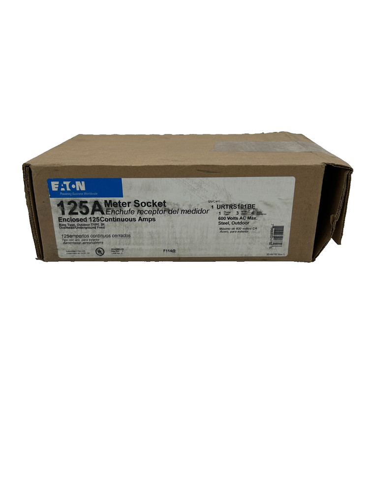 Eaton URTRS101BE Meter Socket 125A 3Phase 600VAC