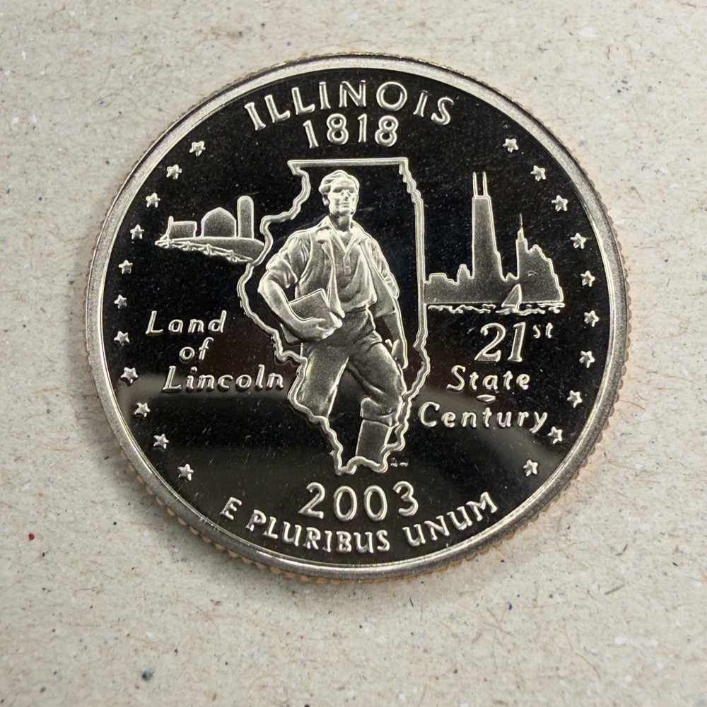 2003-S Illinois 25C PROOF Clad / Straight from Proof Set!