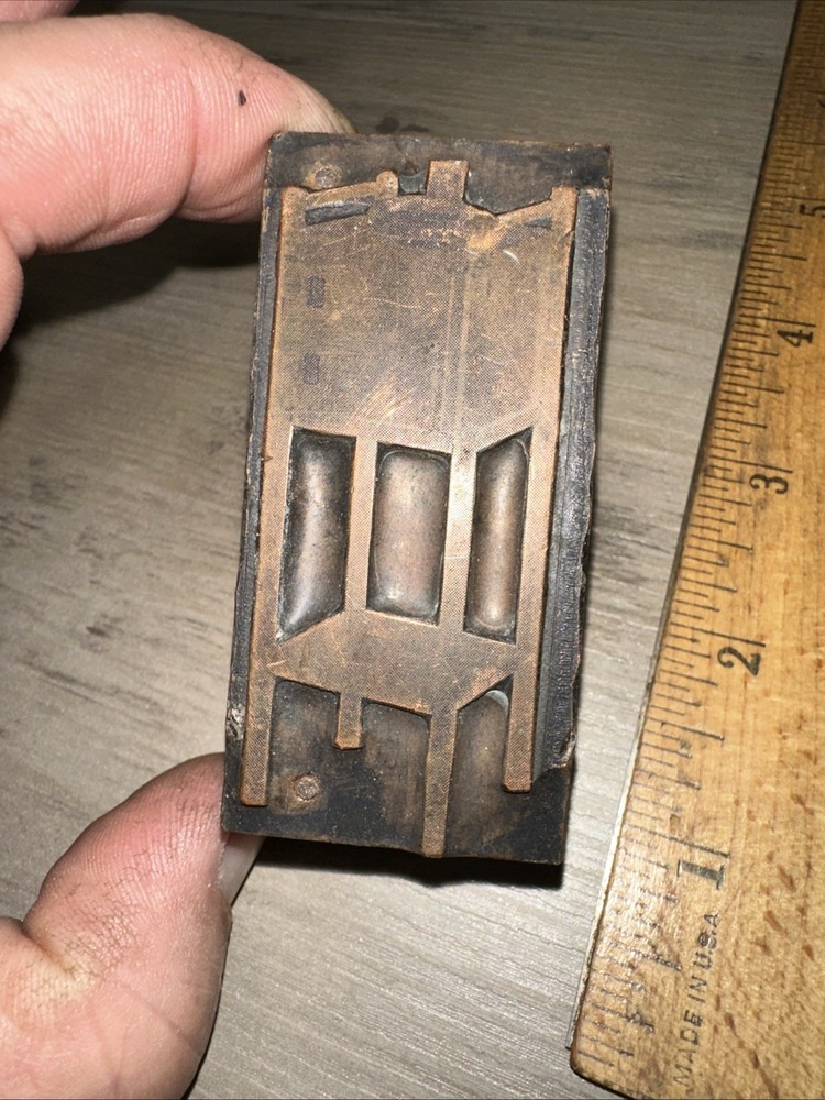 Printing Block “ Unknown Machine ??” Copper Face Letterpress