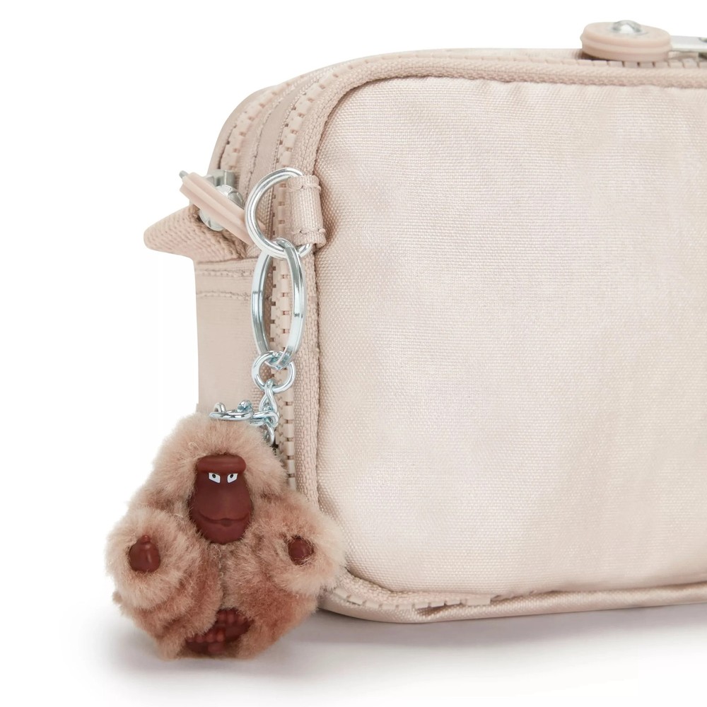 Kipling Chap Metallic Pencil Case Quartz Metallic