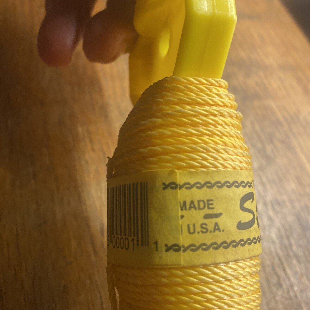String Twine NOS Stringliner #18 Twisted Nylon Yellow Construction Line Plz