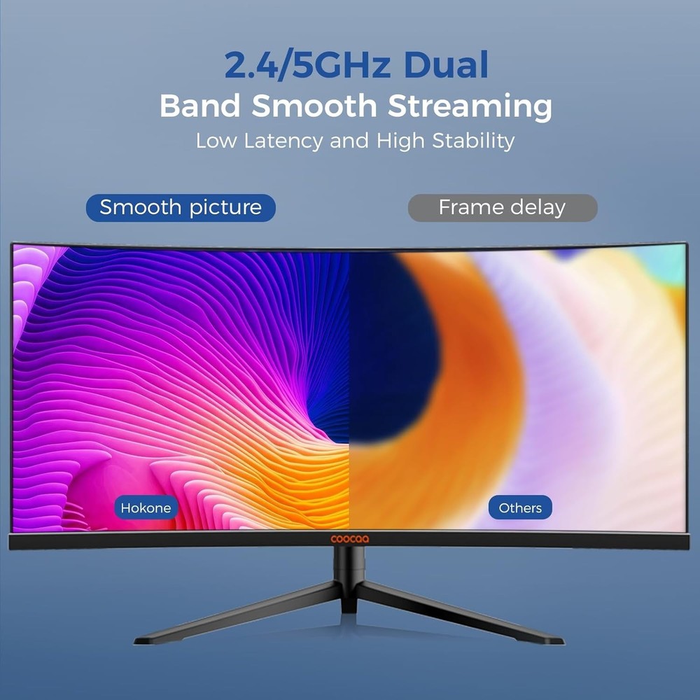 Wireless HDMI Transmitter & Receiver, 4K Decode, 1080P Output for Easy Streaming