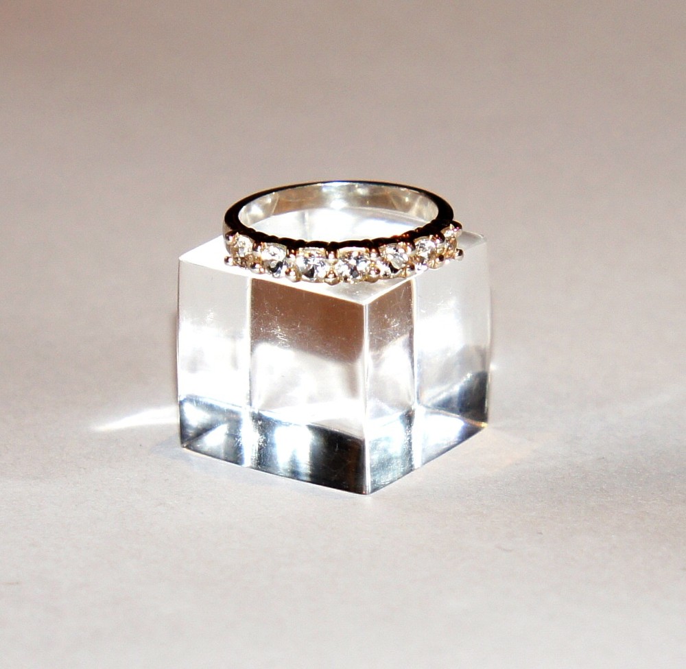 Gemstone Ring Ring Silver Ring 925 with Daimonics Size 53