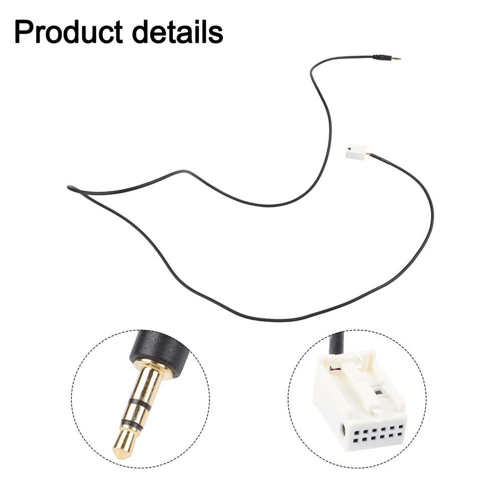 1pc Car Auto Black Auxilliary Cable Audio Adapter Connector For E60 E63 E66