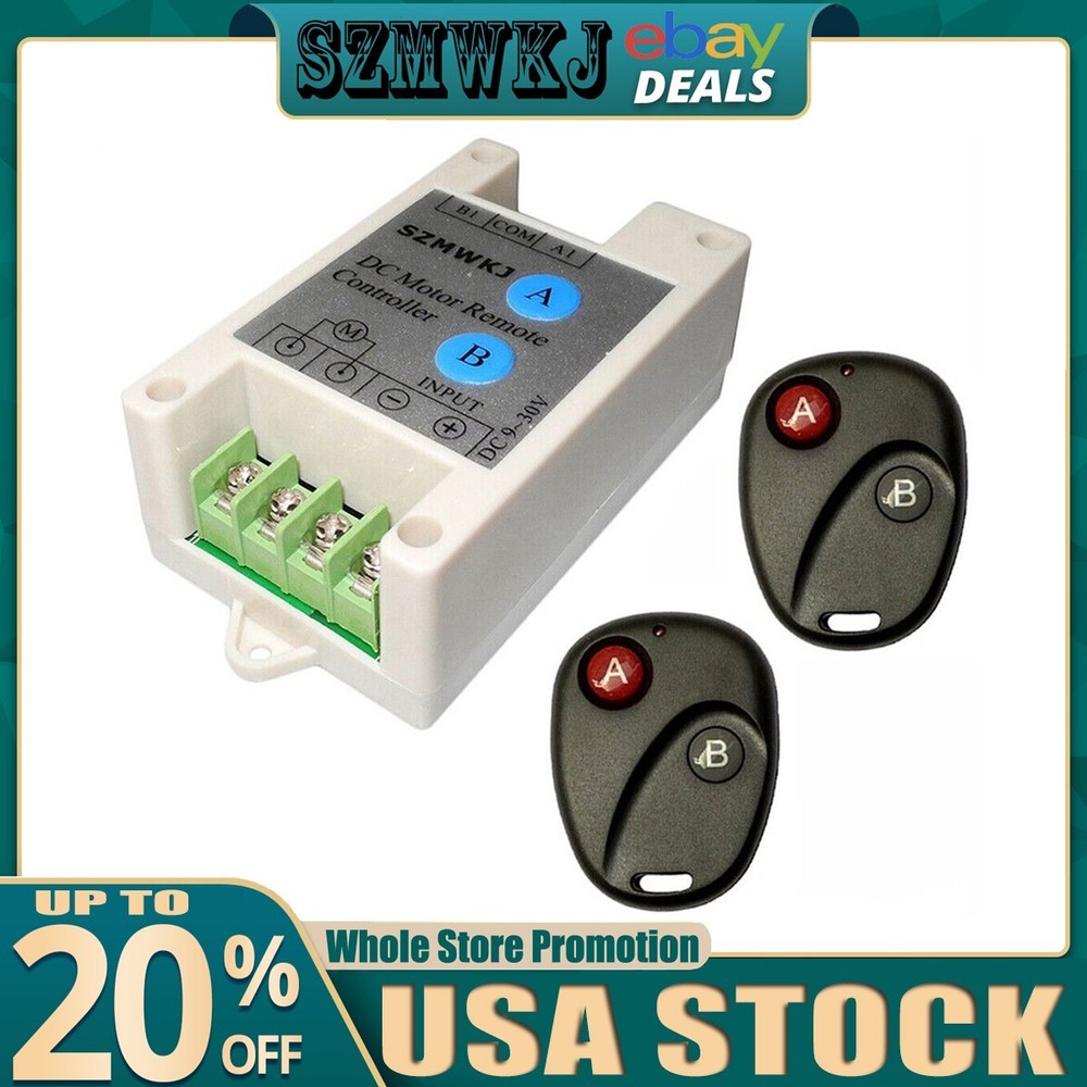 9-30V Wireless Remote Controller Kits for DC Motor Linear Actuator Car Door Open