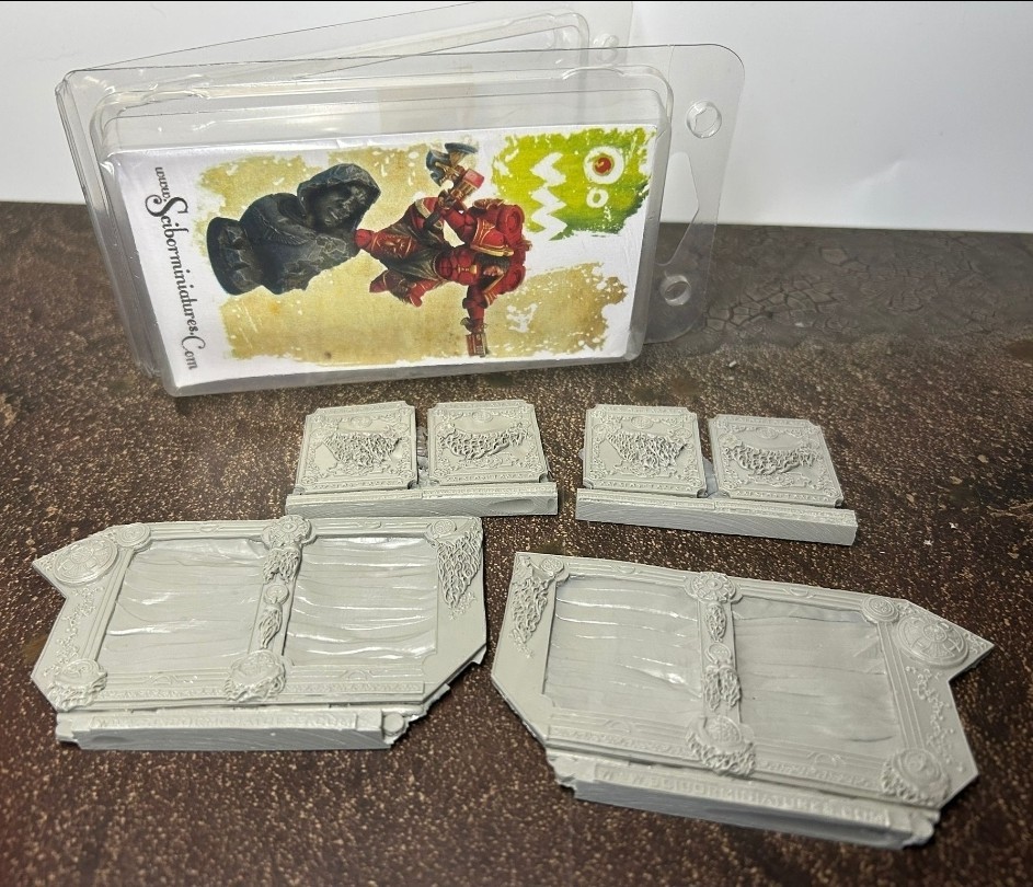 Scribor Miniatures Resin Cast Spartan Bits Pack Doors Panels