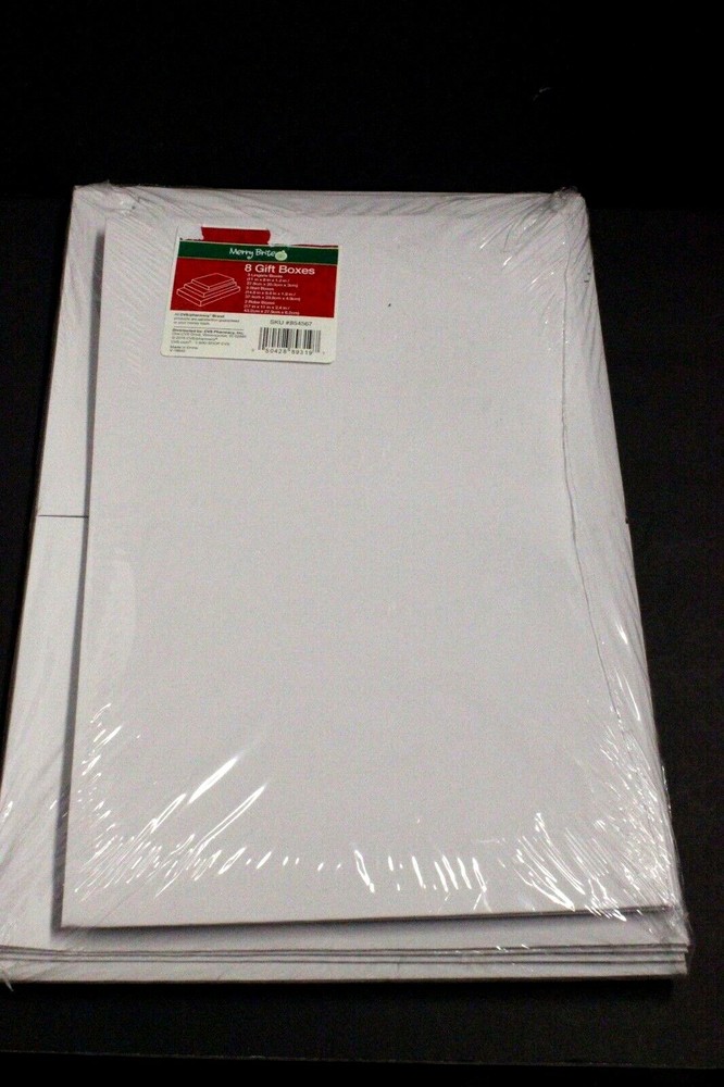 8 pack Box for Gift White Assorted Size Gift Wrap Packaging Boxes  8 Pack