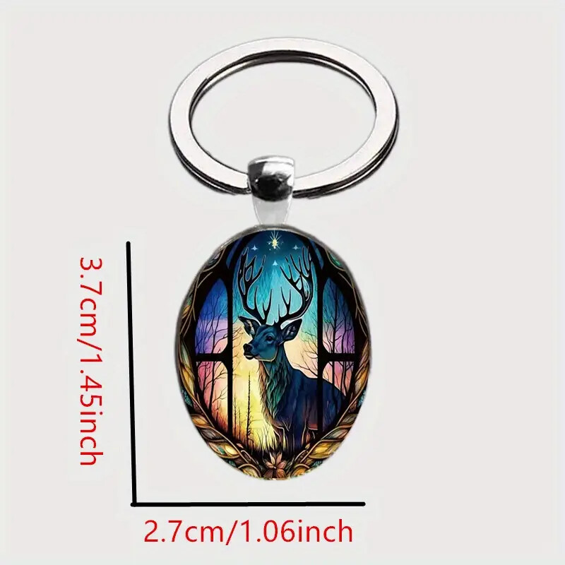 Creative Colorful Deer Pattern Keychain For The Hunter