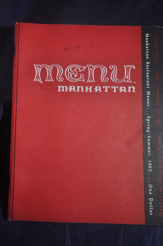 1962 *FIRST* Menu Manhattan Magazine *MAXIMS*