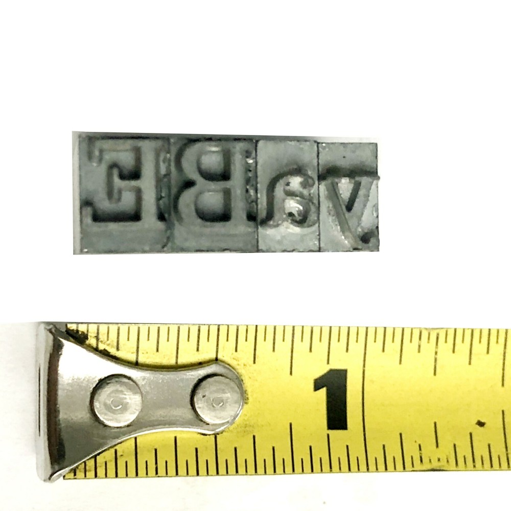 KINGSLEY KWIKPRINT STAMPING MACHINE TYPE LETTER SET numbers upper-lower case