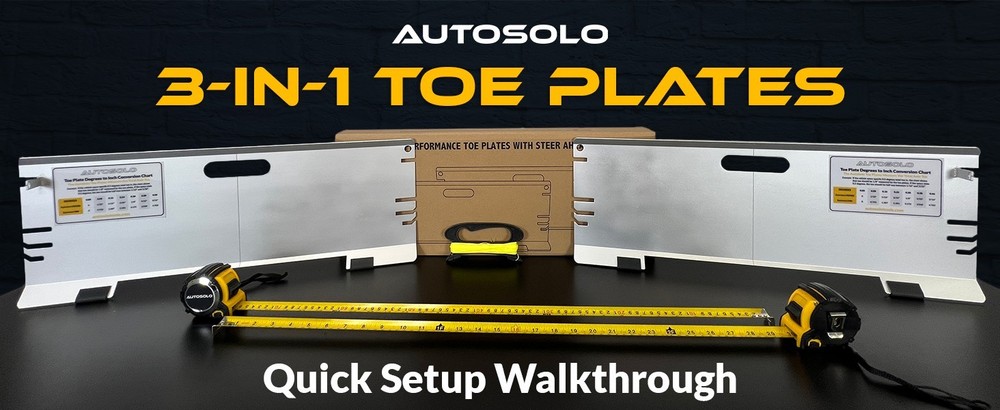 3-in-1 Wheel Alignment Tool Kit - Toe Alignment Plates for Steer Ahead & Thrust