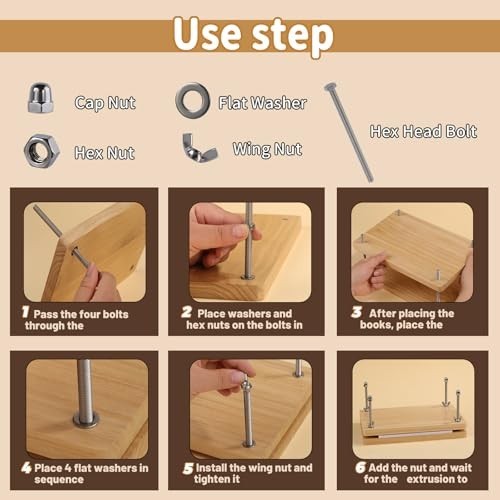 45 Pcs Book Binding Kit with Press, Bone Folder, Webbing Strap & Storage Bag